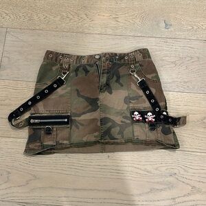 Y2K Tripp NYC Mall Goth Camo Miniskirt